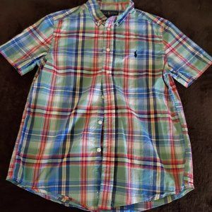 Boys Ralph Lauren Plaid Short Sleeve, L